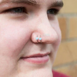 Opal Captive Bead -Body Vision Los Angeles 40009 BVLABodyVisionOpalCaptiveBeadAsWorn1