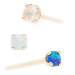 Four Prong Nostril Screw In Gold With Faceted White Opal -Body Vision Los Angeles 40042 BodyVision BVLAFourProngNostrilScrewinGoldFamilyAsstGroup c14eb67a 1e3e 4551 831c f1c9bb9f5425