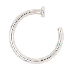 Nostril Nail Ring In Gold -Body Vision Los Angeles 40044 BodyVision BVLANostrilNailRinginGoldSingle18ga.5.16WhiteGold1