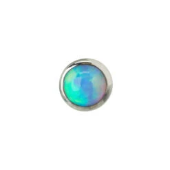 2.5mm Opal In Cup Setting Nostril Screw In Gold -Body Vision Los Angeles 40190 BVLABodyVision2.5mmOpalinCupSettingNostrilScrewinGoldSingleBabyBlueOpalWhiteGold1