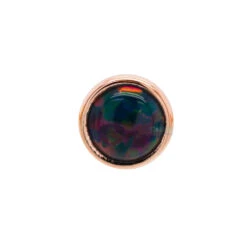 3mm Opal In Cup Setting Nostril Screw In Gold -Body Vision Los Angeles 40190 BVLABodyVision3mmOpalinCupSettingNostrilScrewinGoldSingleBlackMultiOpalRoseGold2