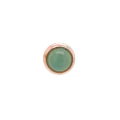 Chrysoprase In Cup Setting Nostril Screw In Gold -Body Vision Los Angeles 40190 BVLABodyVisionCupSettingNostrilScrewinGoldSingle2mmChrysopraseRoseGold2