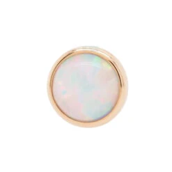 4mm Opal In Cup Setting Threaded End In Gold
