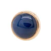 Blue Star Sapphire Cabochon In Cup Setting Threaded End In Gold