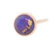 Copper Purple Turquoise In Cup Setting Nostril Screw In Gold