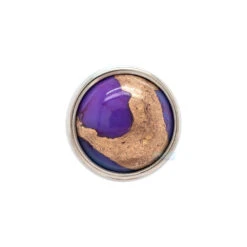 Copper Purple Turquoise In Cup Setting Nostril Screw In Gold -Body Vision Los Angeles 40190 BodyVision BVLACopperPurpleTurquoiseinCupSettingNostrilScrewinGoldSingleWhiteGold22