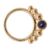"Dione" Seam Ring In Gold With Iolite