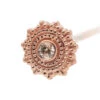 Round Afghan Nostril Screw In Gold With Champagne CZ