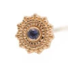 Round Afghan Nostril Screw In Gold With Iolite