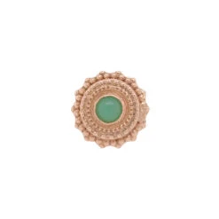 Round Afghan Nostril Screw In Gold With Chrysoprase -Body Vision Los Angeles 40206 BodyVision BVLARoundAfghanNostrilScrewinGoldwithChrysopraseSingle4mmRoseGold1