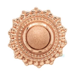 Round Afghan Threaded End In Gold With Sandblasted Gold Bead -Body Vision Los Angeles 40206 BodyVision BVLARoundAfghanThreadedEndinGoldwithSandblastedGoldBeadSingleRosegold8mm2