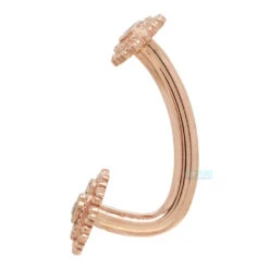 "Zoie" Round Afghan Navel J Curve In Gold With DIAMONDS 7 "Zoie" Round Afghan Navel J Curve In Gold With DIAMONDS -Body Vision Los Angeles 40206 BodyVision BVLAZoieRoundAfghanNavelJCurveinGoldwithDIAMONDSSingleRoseGold3