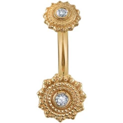 "Zoie" Round Afghan Navel J Curve In Gold With DIAMONDS 8 "Zoie" Round Afghan Navel J Curve In Gold With DIAMONDS -Body Vision Los Angeles 40206 BodyVision BVLAZoieRoundAfghanNavelJCurveinGoldwithDIAMONDSSingleYellowGoldVENDORPHOTO