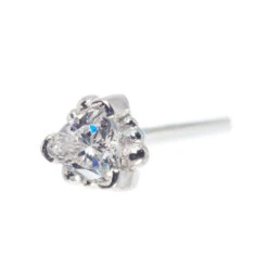 Beaded Trillion Nostril Screw In Gold With White CZ -Body Vision Los Angeles 40214 BVLABodyVisionBeadedTrillionNostrilScrewinGoldwithWhiteCZSingleWhiteGold1