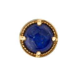 Milgrain Prong Threaded End In Gold With Lapis