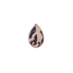 Threadless: Flat Teardrop HAMMERED FINISH Pin In Gold -Body Vision Los Angeles 40228 BVLABodyVisionthreadlessFlatTeardropHAMMEREDFINISHPininGoldSingle3mmx2mmRoseGold2