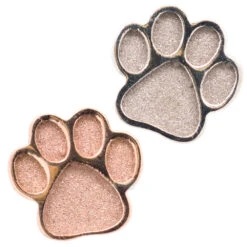 Dog Paw Print Threaded End In Gold