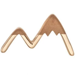 Mountain Peaks Threaded End In Gold -Body Vision Los Angeles 40257 BodyVision BVLAMountainPeaksThreadedEndinGoldSingleRoseGoldVENDORPHOTO