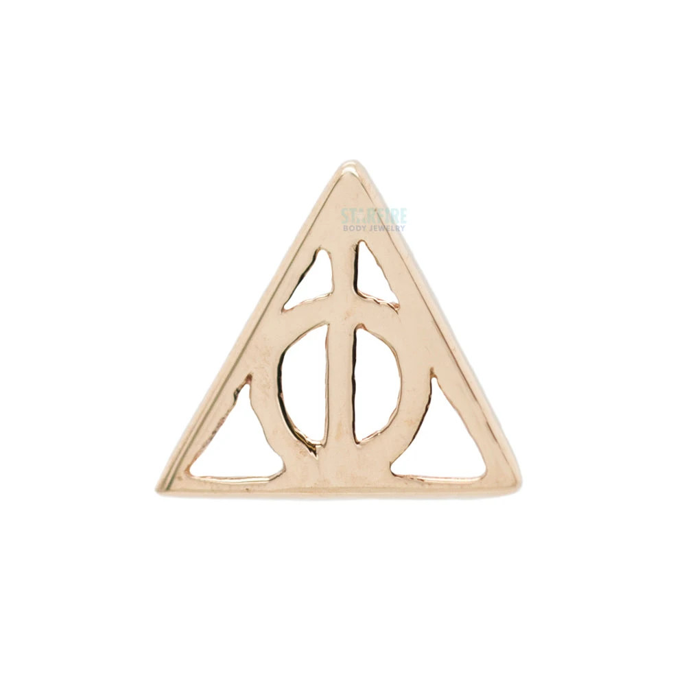 "Deathly Hallows" Threaded End In Gold 4 "Deathly Hallows" Threaded End In Gold - Image 4