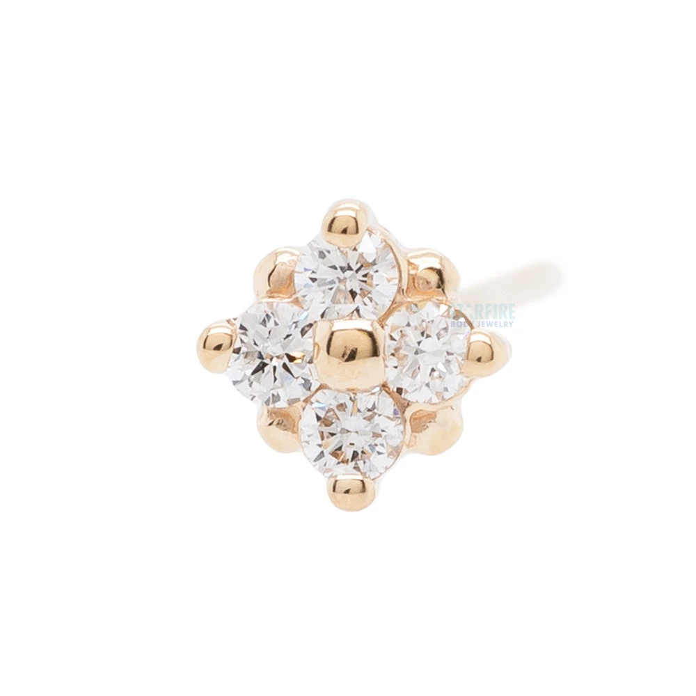 "Reema" Nostril Screw In Gold With DIAMONDS 1 "Reema" Nostril Screw In Gold With DIAMONDS