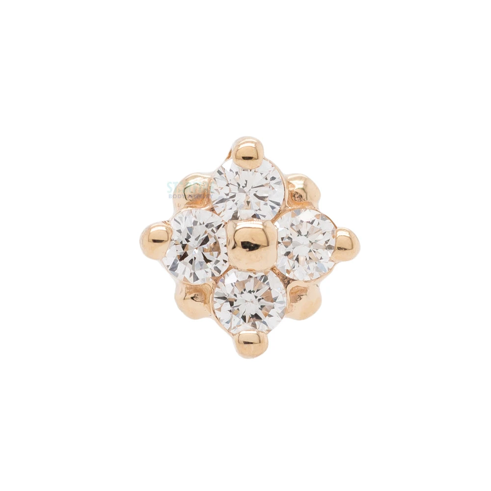 "Reema" Nostril Screw In Gold With DIAMONDS 3 "Reema" Nostril Screw In Gold With DIAMONDS - Image 3