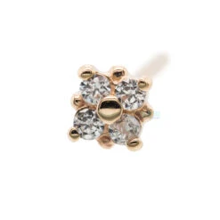 "Reema" Nostril Screw In Gold With White CZ's 11 "Reema" Nostril Screw In Gold With White CZ's -Body Vision Los Angeles 40261 BVLABodyVisionReemaNostrilScrewinGoldwithWhiteCZ sSingle4mmYellowGold1 d3acc443 1c7c 4823 a208 9955f8009e05