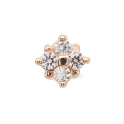 "Reema" Nostril Screw In Gold With White CZ's 13 "Reema" Nostril Screw In Gold With White CZ's -Body Vision Los Angeles 40261 BVLABodyVisionReemaNostrilScrewinGoldwithWhiteCZ sSingle4mmYellowGold2