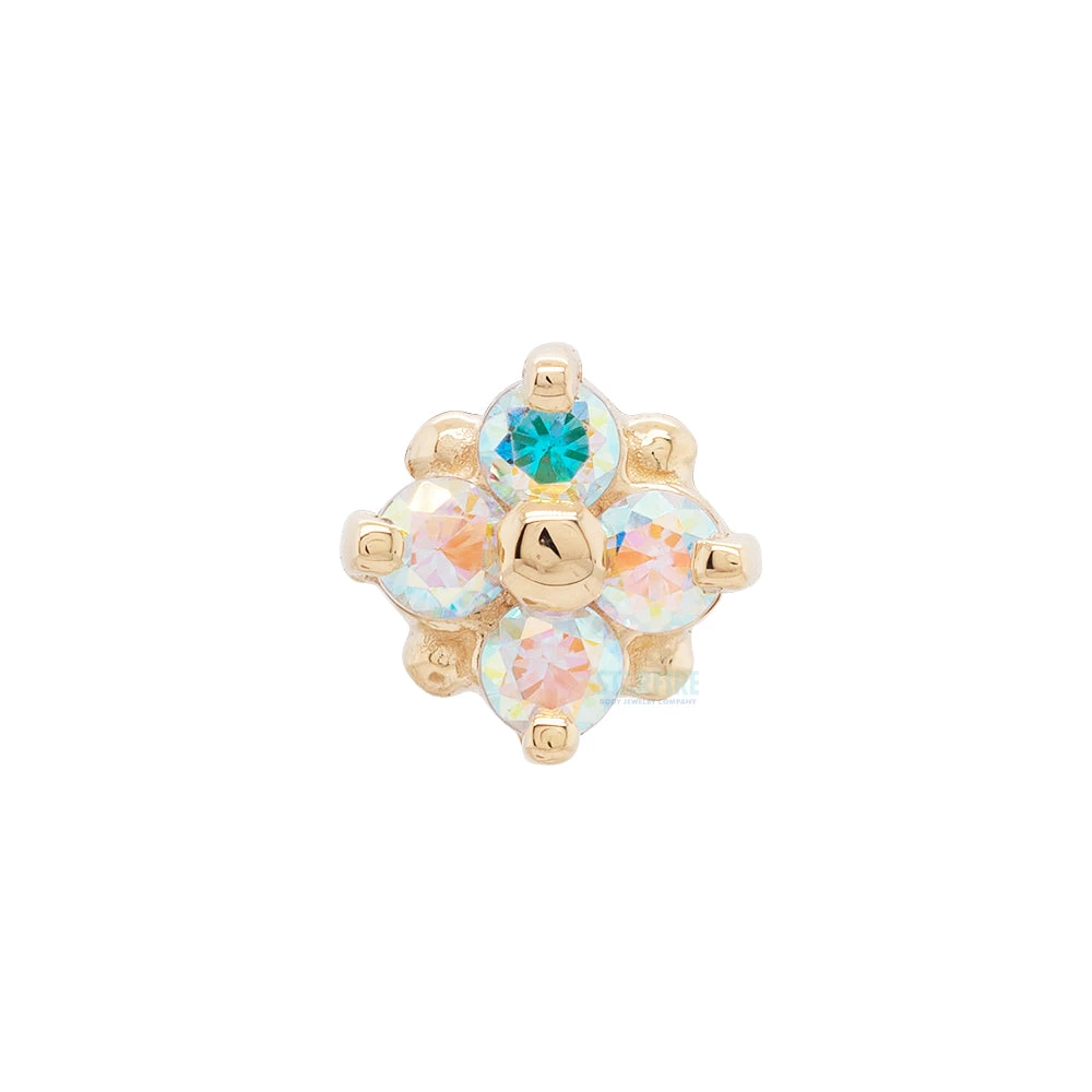 "Reema" Threaded End In Gold With Mercury Mist Topaz' - Image 3
