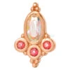 "Sarai Oval" Threaded End In Gold With Mercury Mist Topaz & Pink Topaz'