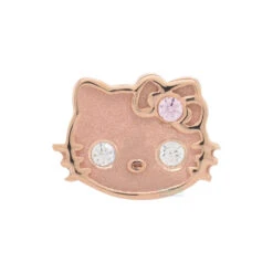 Hello Kitty Threaded End In Gold With White & Pink CZ's -Body Vision Los Angeles 40265 BodyVision BVLAHelloKittyThreadedEndinGoldwithWhite PinkCZ sSingleRoseGold2