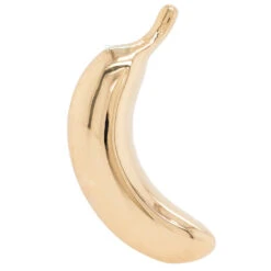 Banana Threaded End In Gold