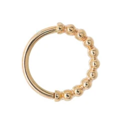 "Oaktier" Seam Ring In Gold -Body Vision Los Angeles 40281 BVLABodyVisionOaktierSeamRinginGoldSingleYellowGoldLeftNostril1 41bc3b74 e4d7 4555 afb5 787afb00df45