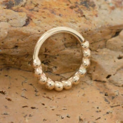 "Oaktier" Seam Ring In Gold -Body Vision Los Angeles 40281 BVLABodyVisionOaktierSeamRinginGoldzFunky2