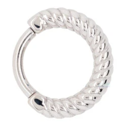 "Desiree" Braided Hinge Ring In Gold -Body Vision Los Angeles 40284 08BVLA5 16 desireebraidedringhinge5 16 single2