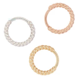 "Desiree" Braided Seam Ring In Gold