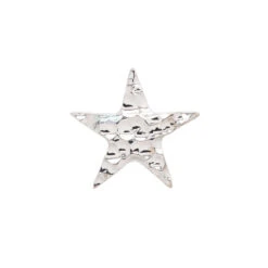 Flat Star HAMMERED FINISH Nostril Screw In Gold
