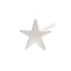 Flat Star Nostril Screw In Gold -Body Vision Los Angeles 40336 BVLABodyVisionFlatStarNostrilScrewinGoldSingleMediumWhiteGold1