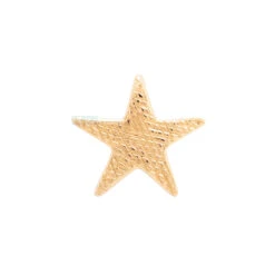 Flat Star Threaded End FLORENTINE FINISH In Gold -Body Vision Los Angeles 40336 BVLABodyVisionFlatStarThreadedEndFLORENTINEFINISHinGoldSingleMediumYellowGold2
