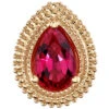 Afghan Pear Threaded End In Gold With Ruby