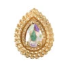 Afghan Pear Threaded End In Gold With Mercury Mist Topaz