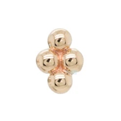 Threadless: Quad Bead Cluster Pin In Gold