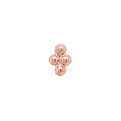 Threadless: Quad Bead Cluster Pin In Gold -Body Vision Los Angeles 40360 BVLA Body Vision threadless Quad Bead Cluster in Gold Single Rose Gold 1mm 2