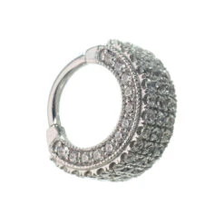 "Satara" Hinge Ring In Gold With White CZ's