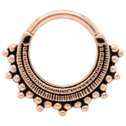 "Afghan" ( Antiqued Finish ) Hinge Ring In Gold