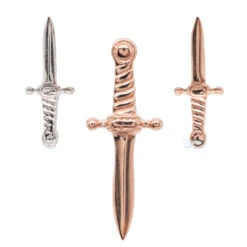 "Slasher Dagger" Threaded End In Gold