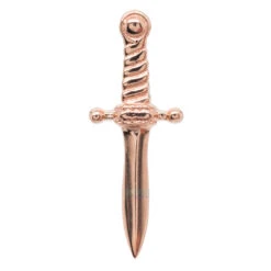 "Slasher Dagger" Threaded End In Gold -Body Vision Los Angeles 40372 BVLABodyVisionSlasherDaggerThreadedEndinGoldSingle13mmRoseGold2