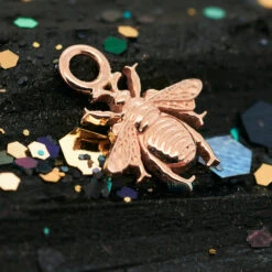 Bumblebee Charm In Gold -Body Vision Los Angeles 40378 BodyVision BVLABumblebeeCharminGoldSingleRoseGoldzfunky