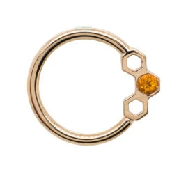 Honeycomb Seam Ring In Gold With Citrine -Body Vision Los Angeles 40379 BVLABodyVisionHoneycombSeamRinginGoldwithCitrineYellowGold2 188e9f65 5a89 43dc 83b4 74086b244a7d