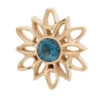 "Marisol" Threaded End In Gold With London Blue Topaz