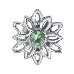 "Marisol" Threaded End In Gold With Seafoam Tourmaline